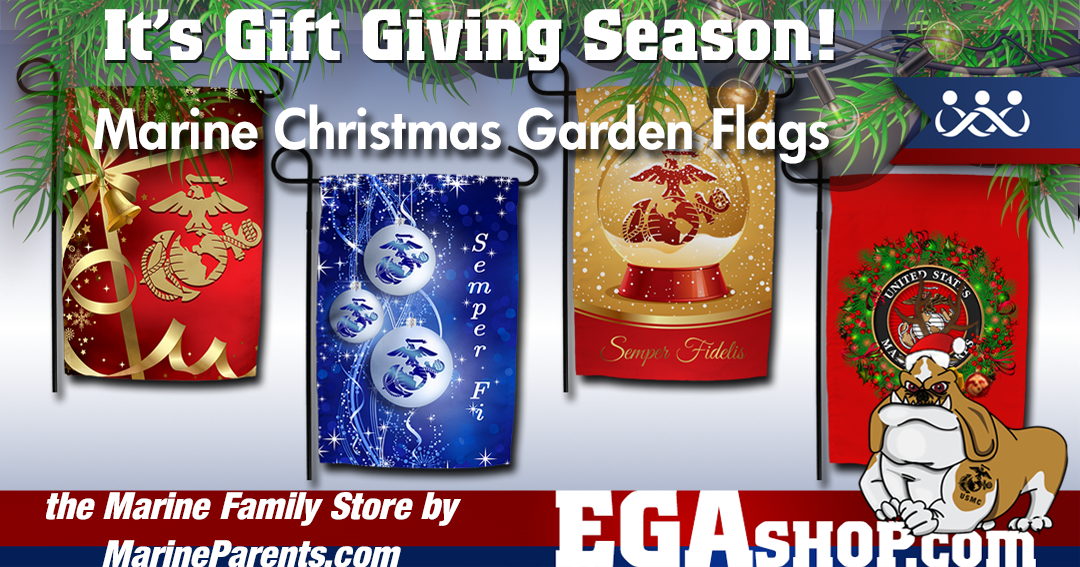 Marine Corps Garden Flags for Christmas